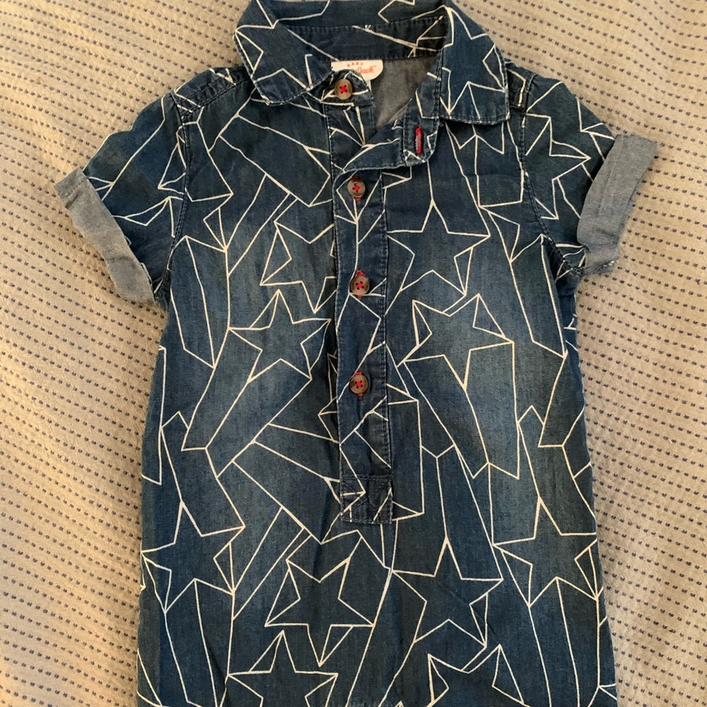 Stars Shorts Coveralls Jumpsuit